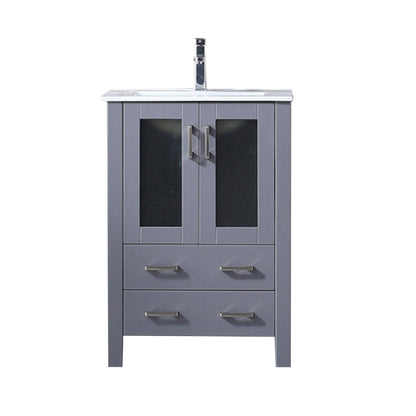 Volez 24 in W x 18.25 in D Dark Grey Bath Vanity