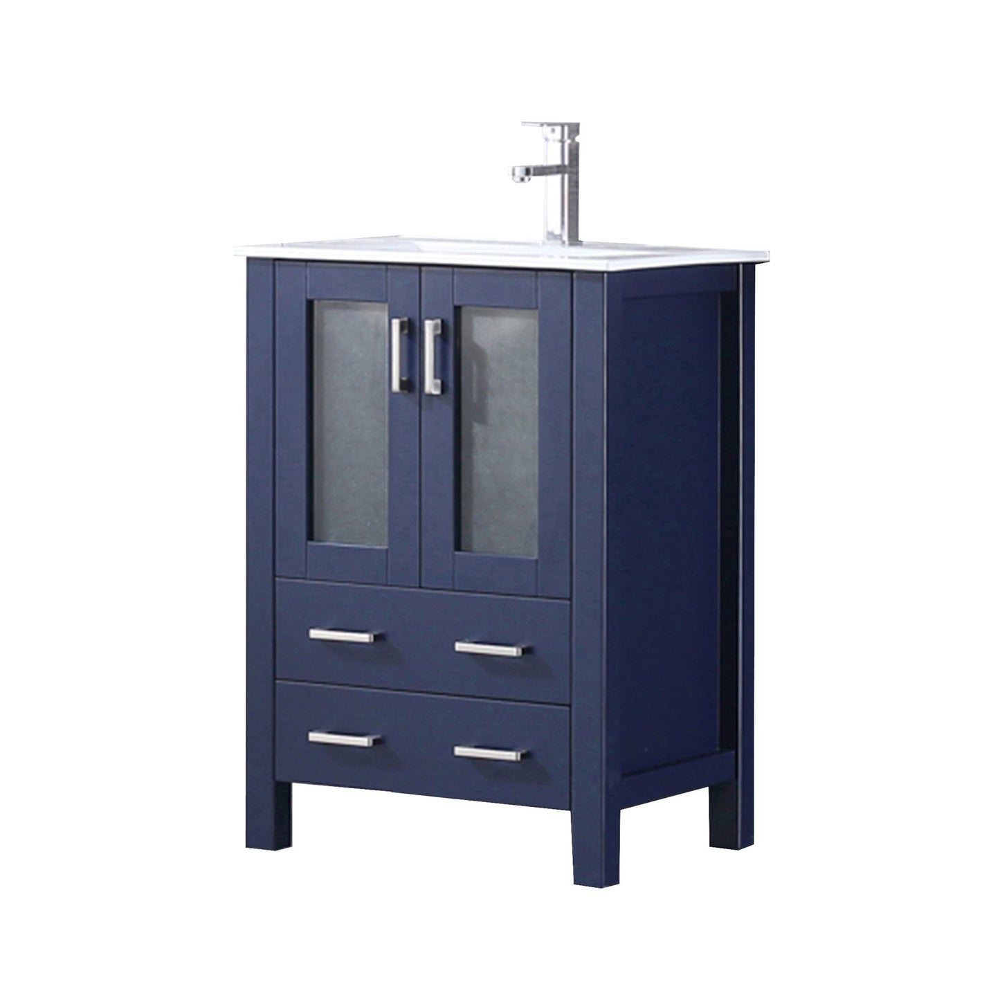 Volez 24 in W x 18.25 in D Navy Blue Bath Vanity