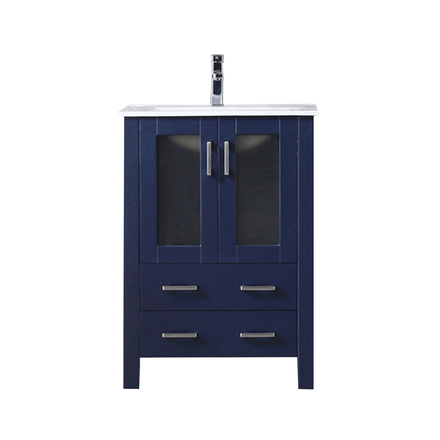 Volez 24 in W x 18.25 in D Navy Blue Bath Vanity