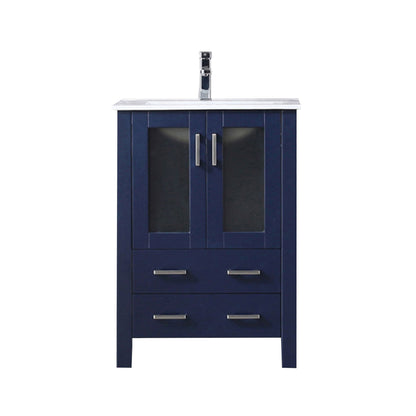 Volez 24 in W x 18.25 in D Navy Blue Bath Vanity