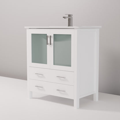 Volez 30 in W x 18.25 in D White Bath Vanity