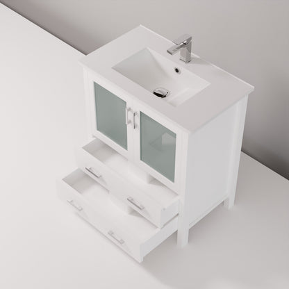 Volez 30 in W x 18.25 in D White Bath Vanity