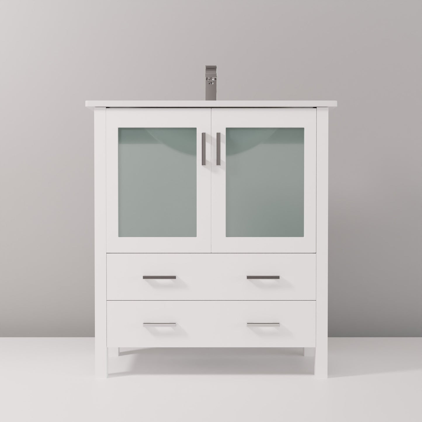 Volez 30 in W x 18.25 in D White Bath Vanity