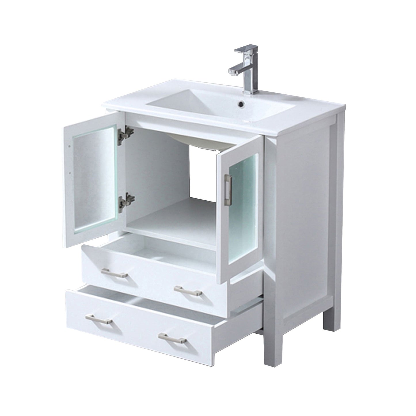Volez 30 in W x 18.25 in D White Bath Vanity
