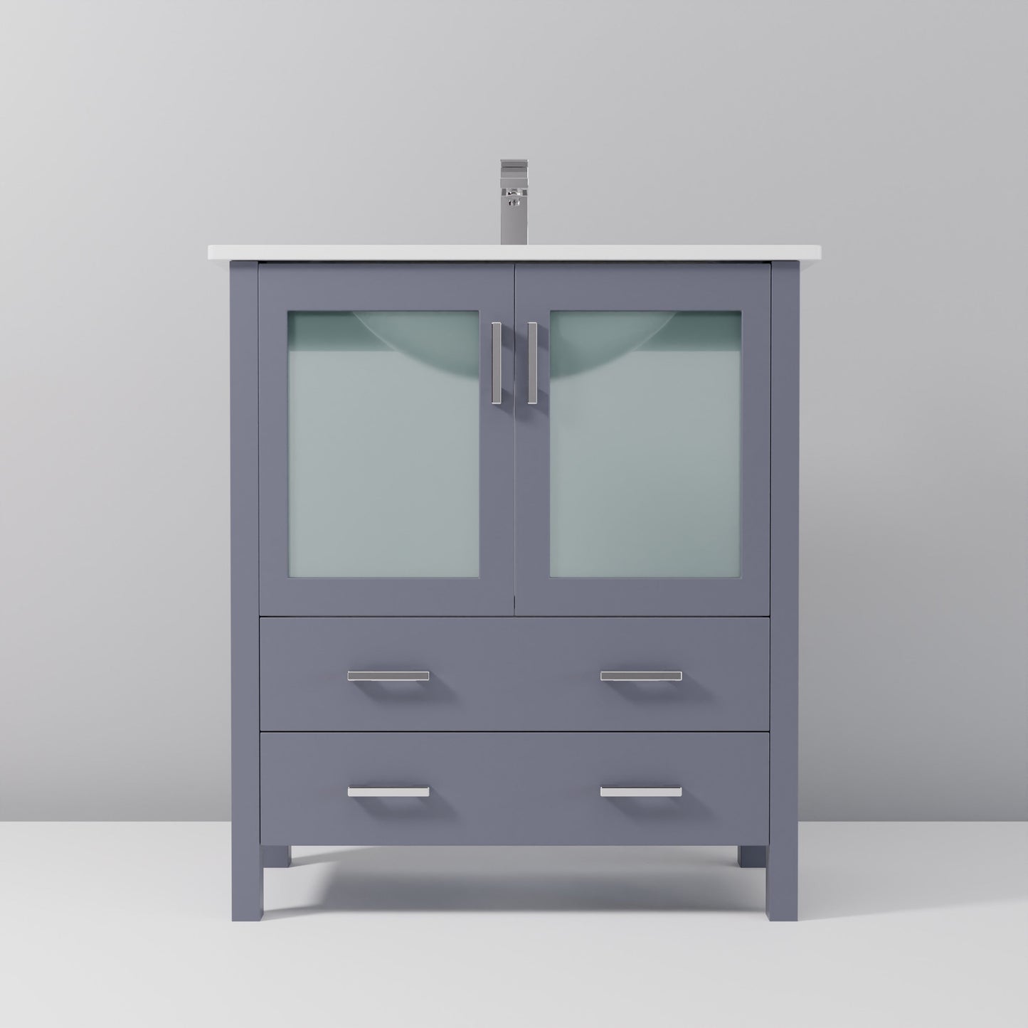 Volez 30 in W x 18.25 in D Dark Grey Bath Vanity