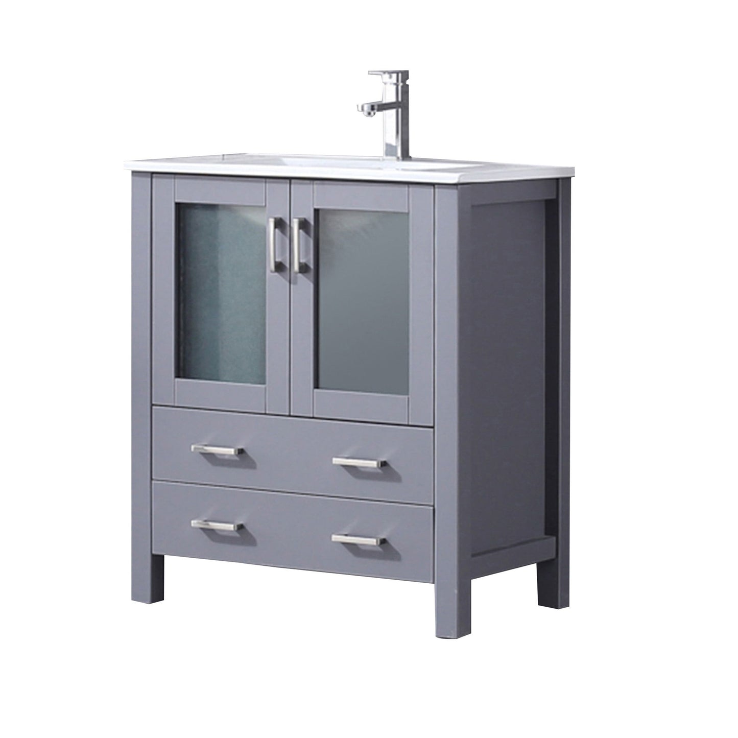 Volez 30 in W x 18.25 in D Dark Grey Bath Vanity
