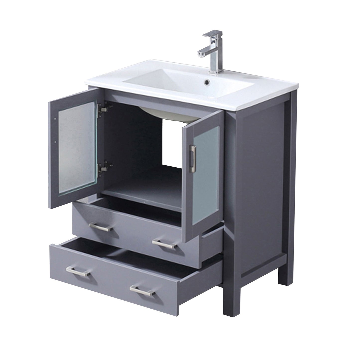 Volez 30 in W x 18.25 in D Dark Grey Bath Vanity