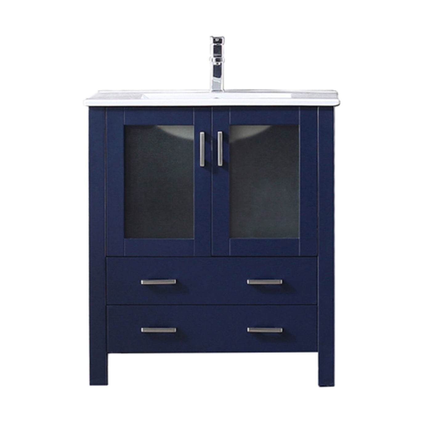 Volez 30 in W x 18.25 in D Navy Blue Bath Vanity