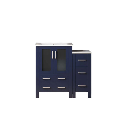 Volez 36 in W x 18.25 in D Navy Blue Bath Vanity