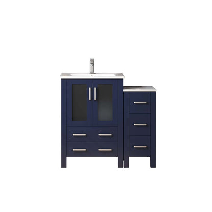 Volez 36 in W x 18.25 in D Navy Blue Bath Vanity