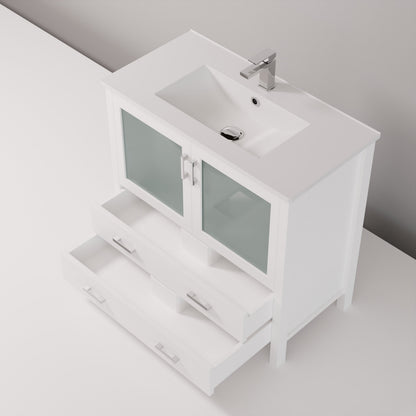 Volez 36 in W x 18.25 in D White Bath Vanity