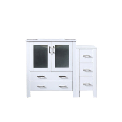 Volez 42 in W x 18.25 in D White Single Bath Vanity with Side Cabinet