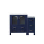 Volez 42 in W x 18.25 in D Navy Blue Single Bath Vanity with Side Cabinet