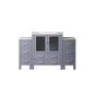 Volez 54 in W x 18.25 in D Dark Grey Single Bath Vanity with Side Cabinets