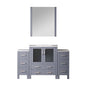 Volez 54 in W x 18.25 in D Dark Grey Single Bath Vanity with Side Cabinets