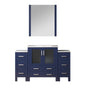 Volez 54 in W x 18.25 in D Navy Blue Single Bath Vanity with Side Cabinets