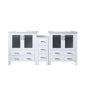 Volez 72 in W x 18.25 in D White Double Bath Vanity with Side Cabinet