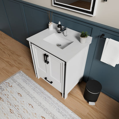 Ziva 30 in W x 22 in D White Bath Vanity