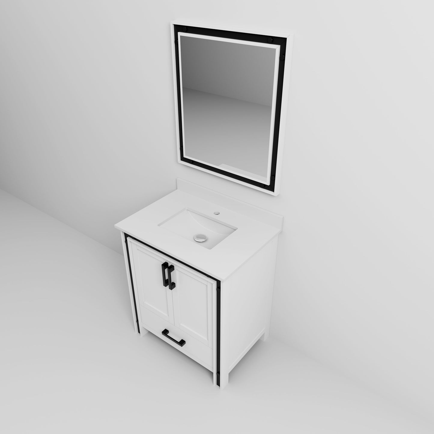 Ziva 30 in W x 22 in D White Bath Vanity