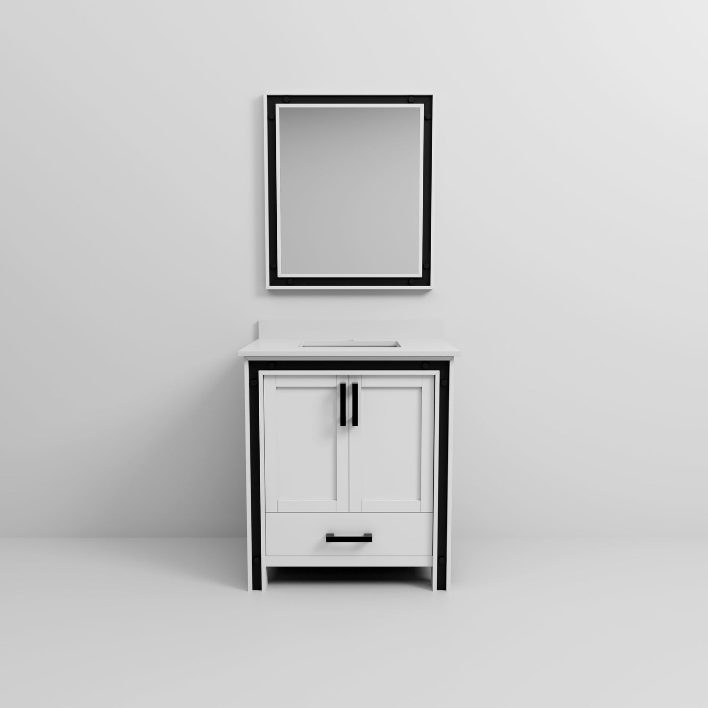 Ziva 30 in W x 22 in D White Bath Vanity