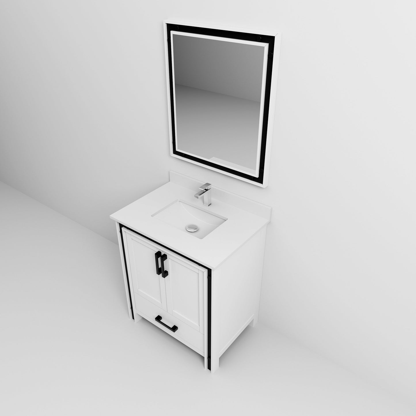 Ziva 30 in W x 22 in D White Bath Vanity