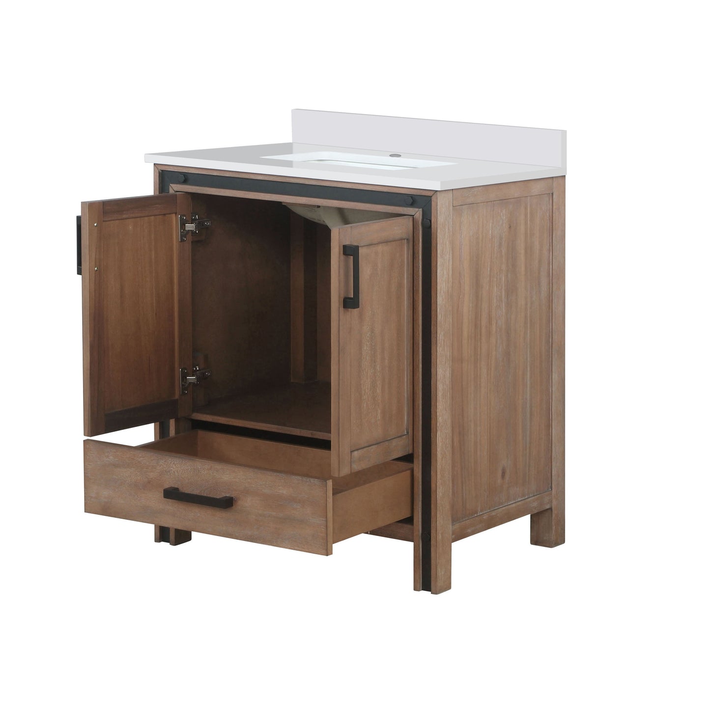 Ziva 30 in W x 22 in D Rustic Barnwood Bath Vanity