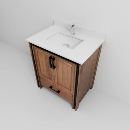 Ziva 30 in W x 22 in D Rustic Barnwood Bath Vanity