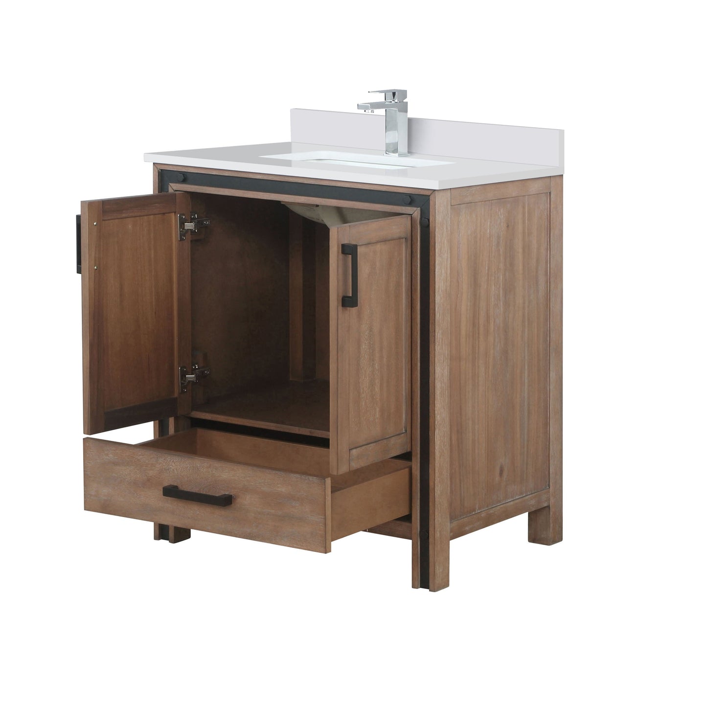 Ziva 30 in W x 22 in D Rustic Barnwood Bath Vanity