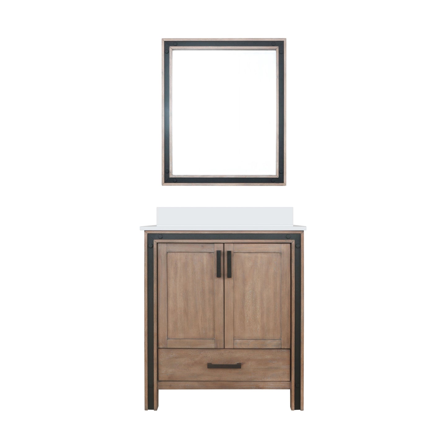 Ziva 30 in W x 22 in D Rustic Barnwood Bath Vanity