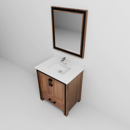 Ziva 30 in W x 22 in D Rustic Barnwood Bath Vanity