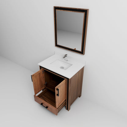 Ziva 30 in W x 22 in D Rustic Barnwood Bath Vanity