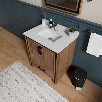 Ziva 30 in W x 22 in D Rustic Barnwood Bath Vanity