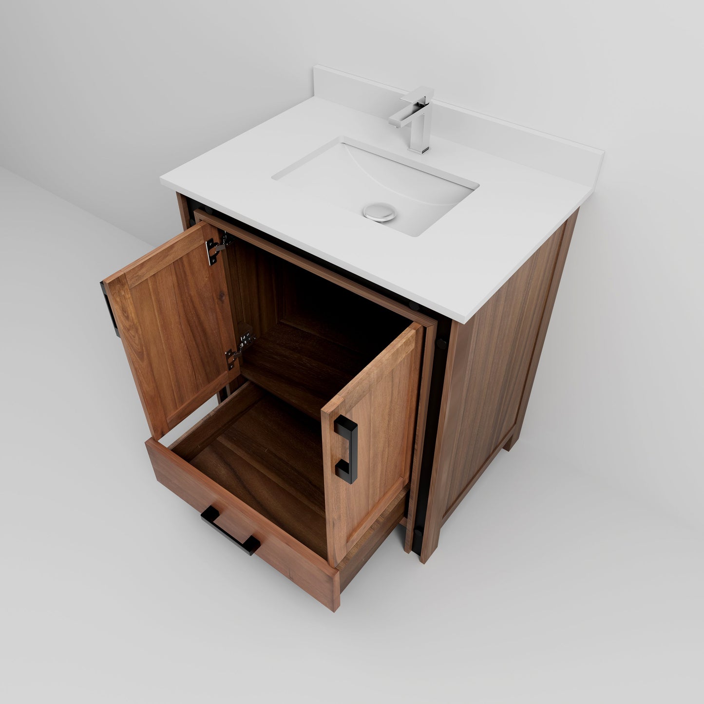 Ziva 30 in W x 22 in D Rustic Barnwood Bath Vanity