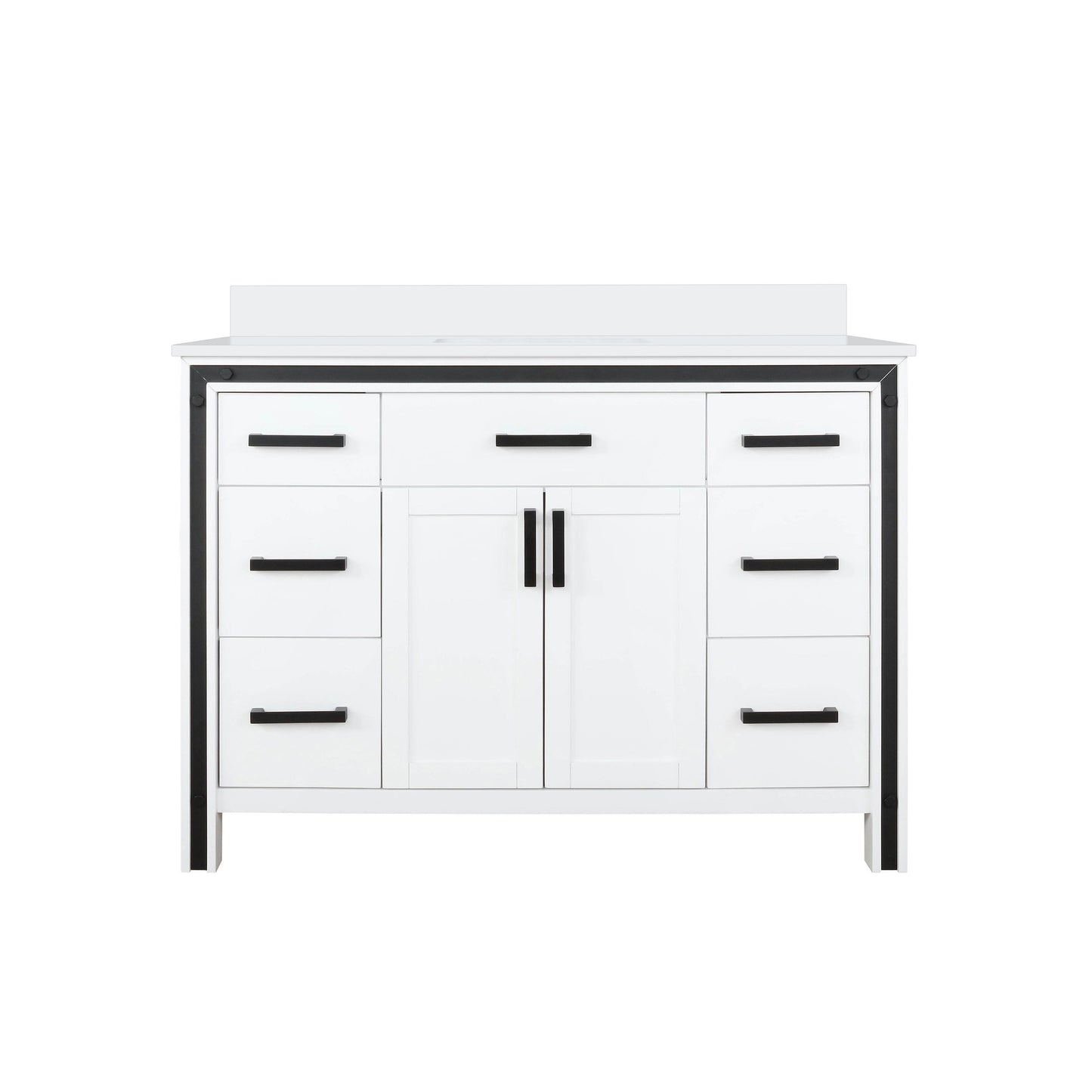 Ziva 48 in W x 22 in D White Bath Vanity