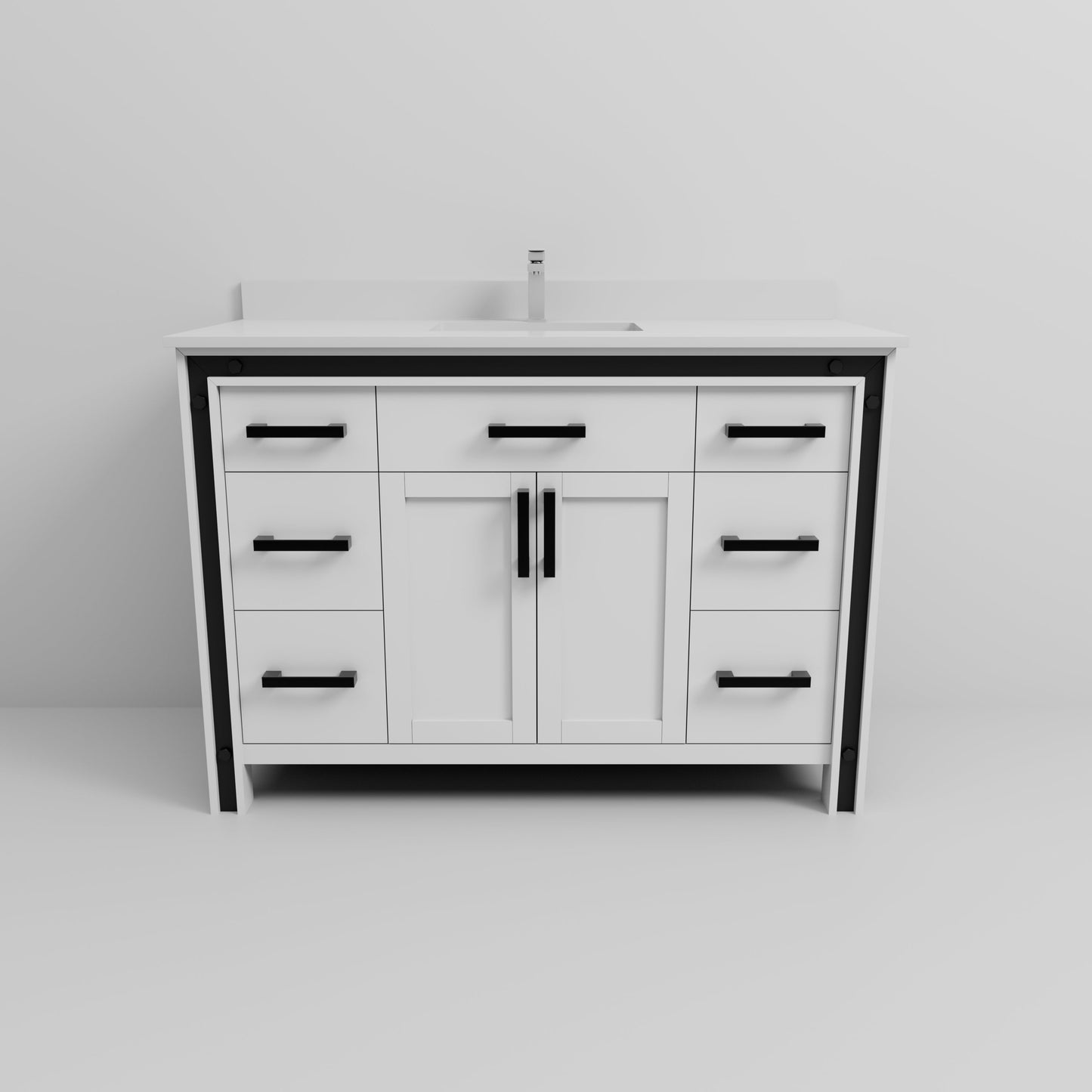 Ziva 48 in W x 22 in D White Bath Vanity