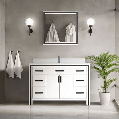Ziva 48 in W x 22 in D White Bath Vanity