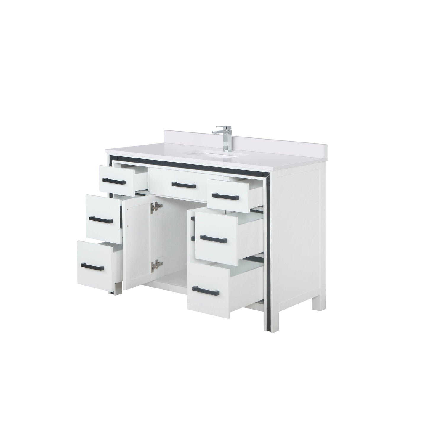 Ziva 48 in W x 22 in D White Bath Vanity