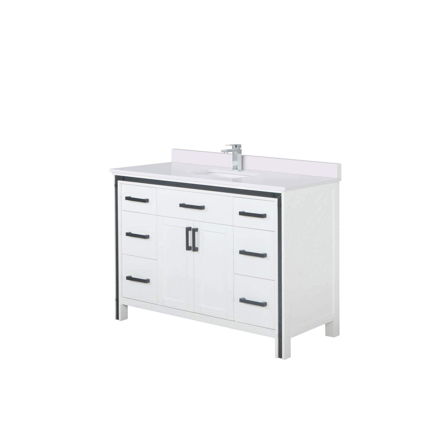 Ziva 48 in W x 22 in D White Bath Vanity