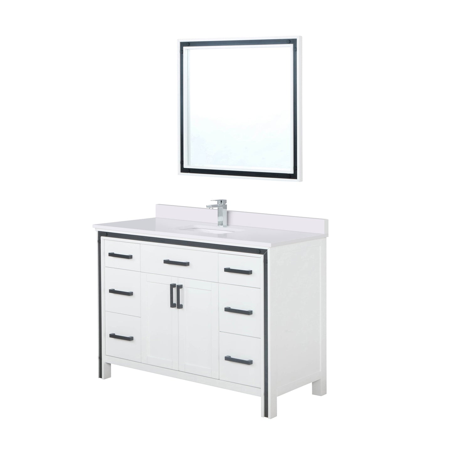 Ziva 48 in W x 22 in D White Bath Vanity