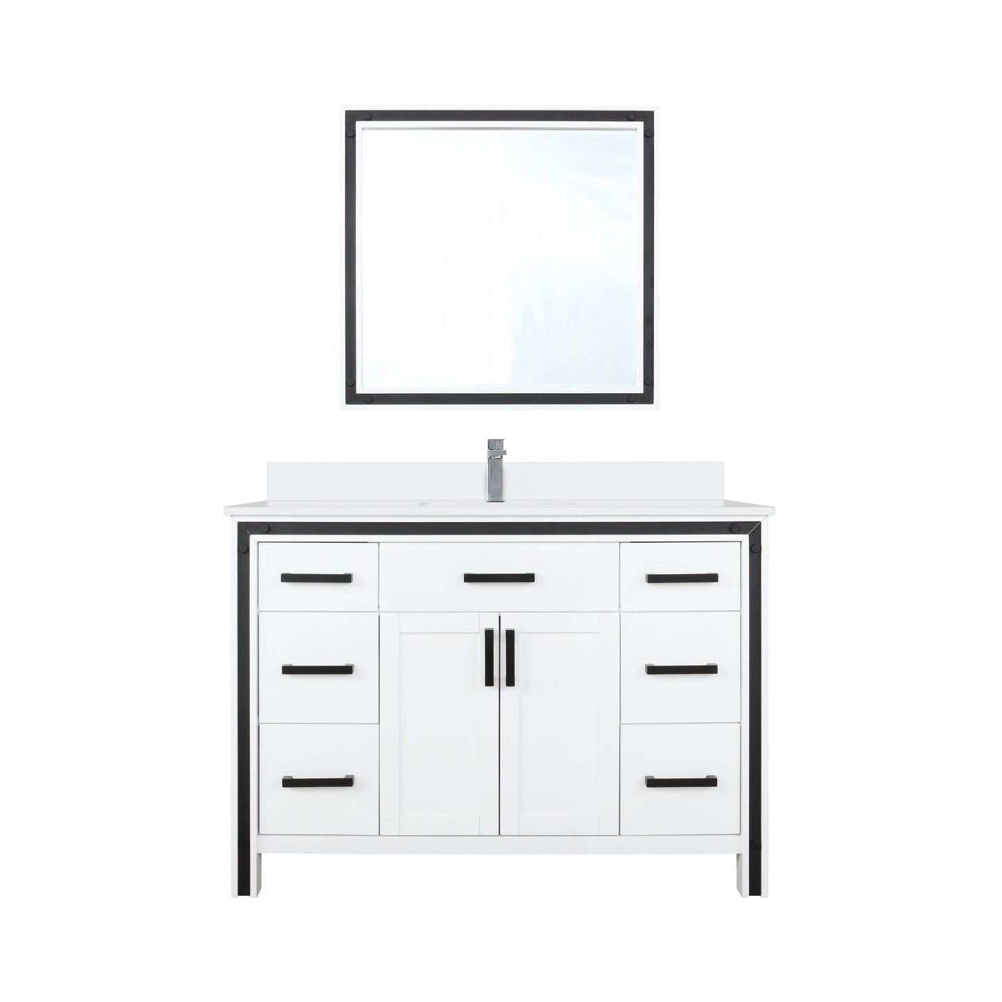 Ziva 48 in W x 22 in D White Bath Vanity