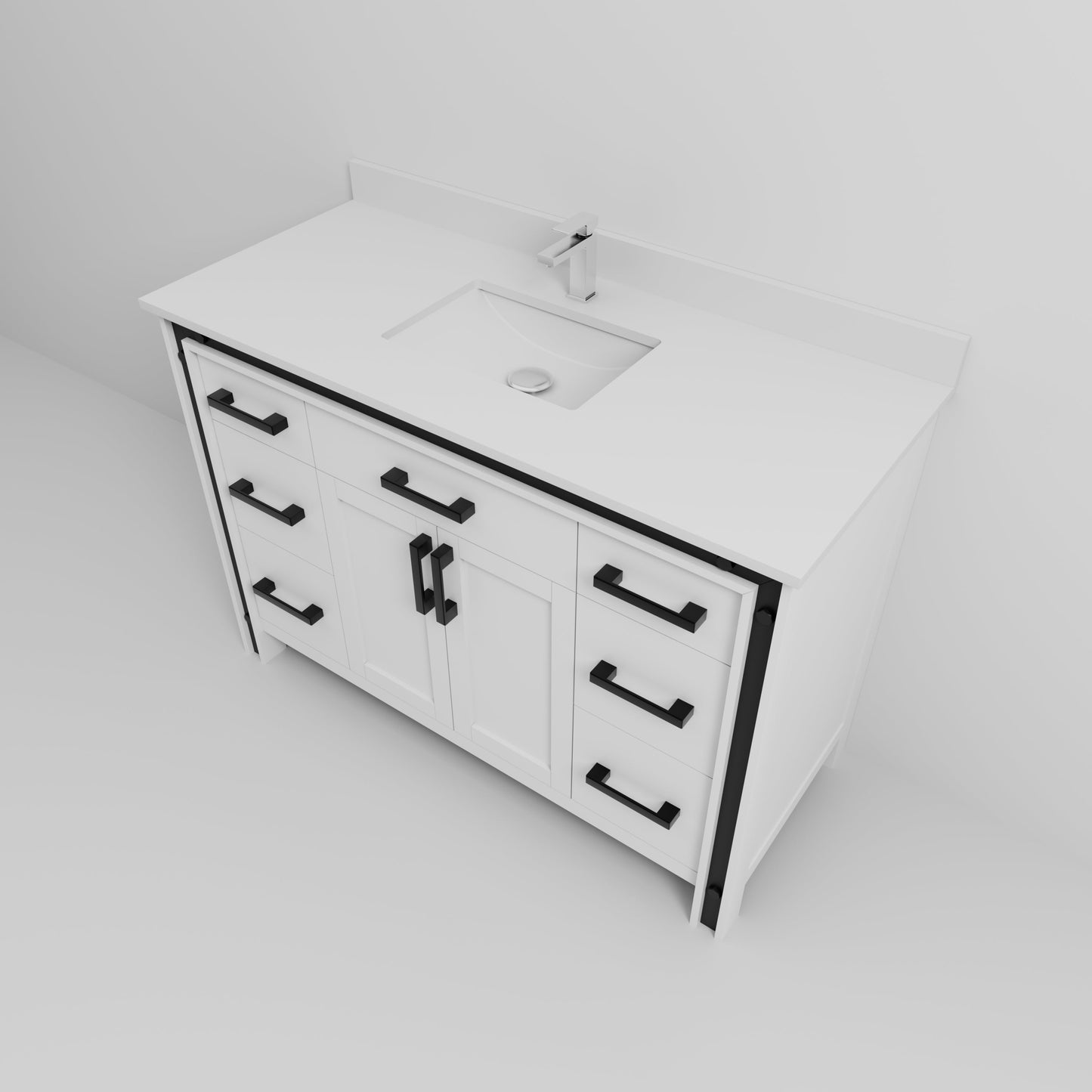 Ziva 48 in W x 22 in D White Bath Vanity