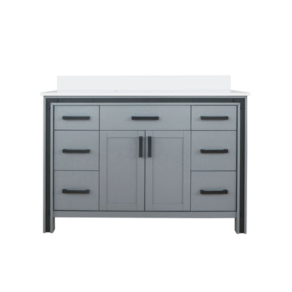Ziva 48 in W x 22 in D Dark Grey Bath Vanity