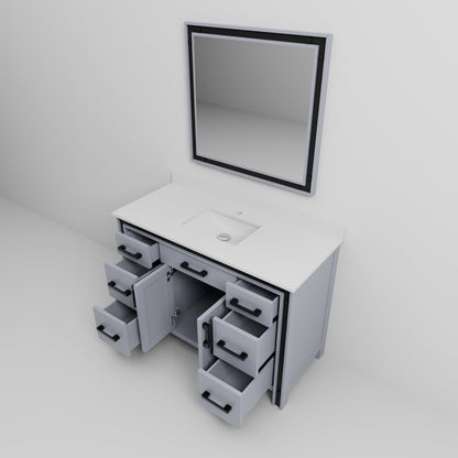 Ziva 48 in W x 22 in D Dark Grey Bath Vanity