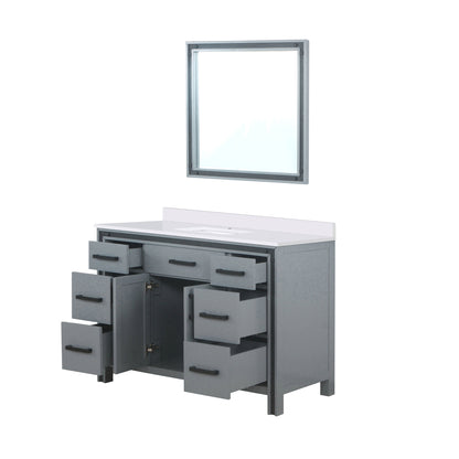 Ziva 48 in W x 22 in D Dark Grey Bath Vanity