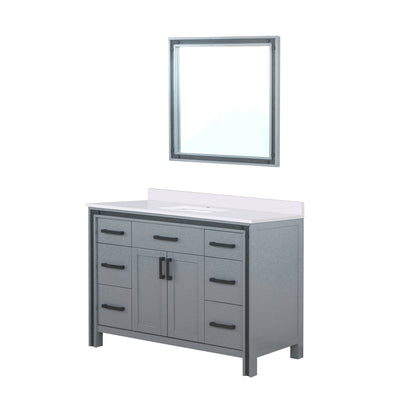 Ziva 48 in W x 22 in D Dark Grey Bath Vanity