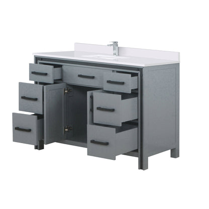 Ziva 48 in W x 22 in D Dark Grey Bath Vanity