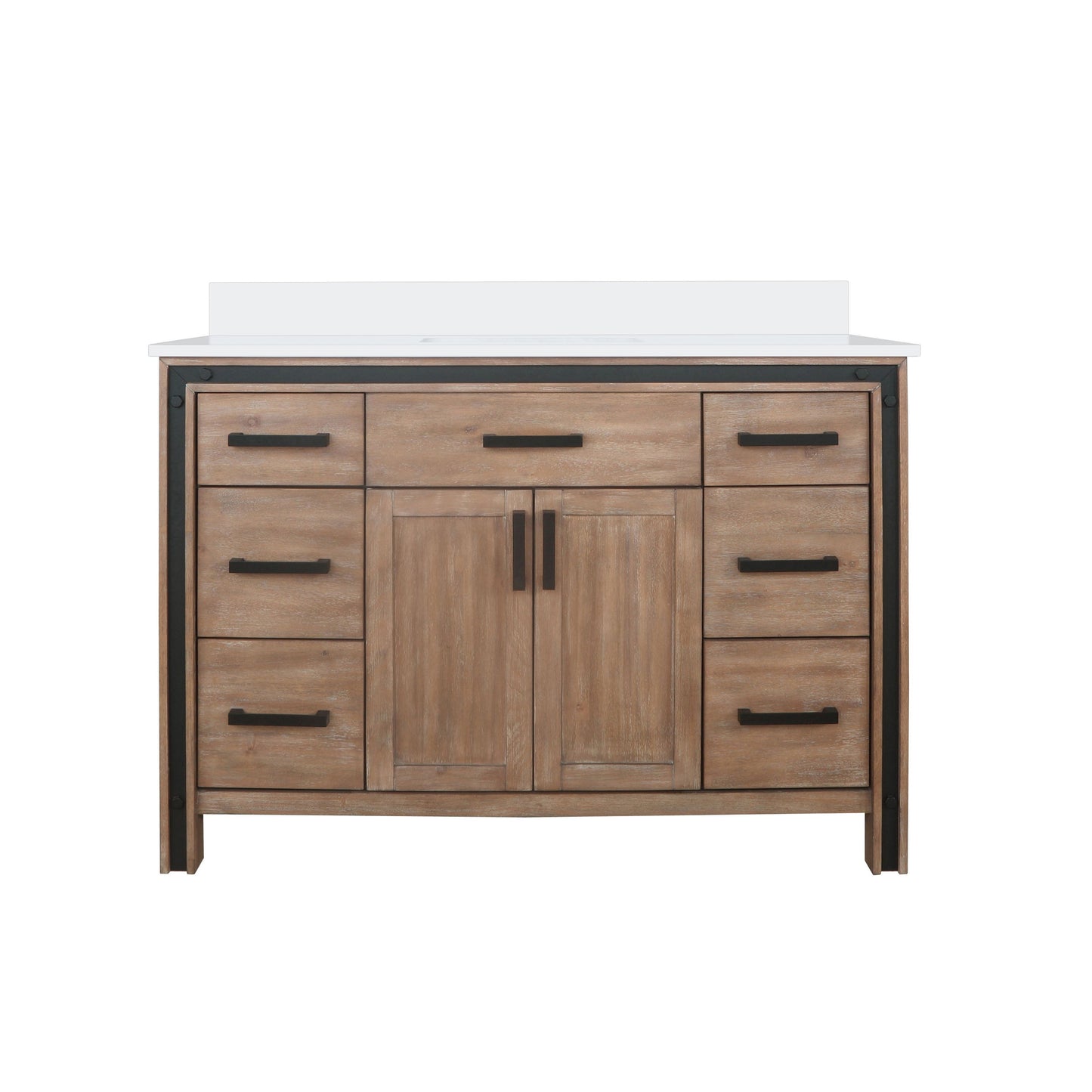 Ziva 48 in W x 22 in D Rustic Barnwood Bath Vanity