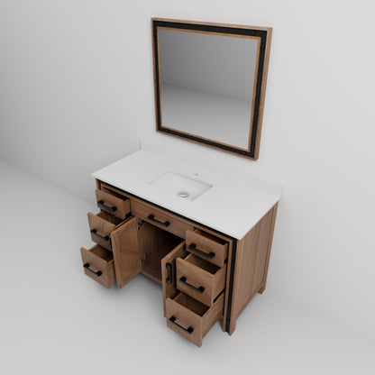 Ziva 48 in W x 22 in D Rustic Barnwood Bath Vanity