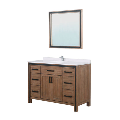 Ziva 48 in W x 22 in D Rustic Barnwood Bath Vanity