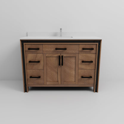 Ziva 48 in W x 22 in D Rustic Barnwood Bath Vanity